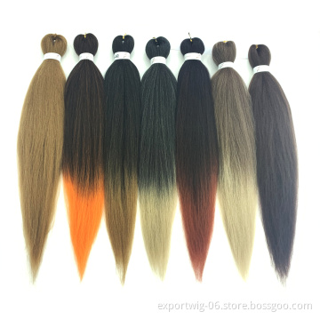 Synthetic pre stretched Braiding Hair Extension easy ombre Jumbo Braids Crochet EZ Prestretched braiding hair for african